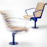 The Le Soleil rotating armchair. Design Erik Ãsterlund.