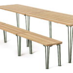 Gard long bench and long table, design Odin Brange Sollie. News 2020
