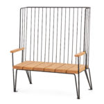 Gard backed bench, design Odin Brange Sollie.