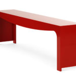 The Tosca bench shown in painted MDF.