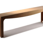 The Tosca bench shown in oak plywood