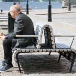 Riddarholmen benches. Riddarholmen Stockholm Sweden. Design AJ Landskap