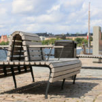 Riddarholmen benches. Riddarholmen Stockholm Sweden. Design AJ Landskap